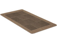 Brick brun - flatvevd teppe med gummibakside