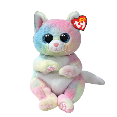 Beanie Bellies Jenni regnbuefarget katt - TY Kosedyr