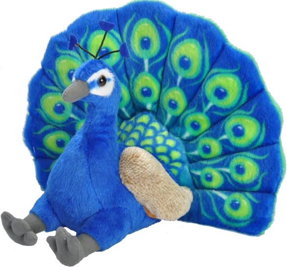 Påfugl, 30cm - Wild Republic