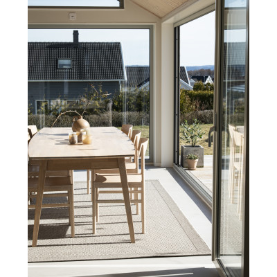 Valetta grå - flatvevd teppe