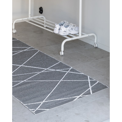 Line hvit/grå - plastteppe