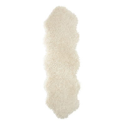 Wooly beige - kunstig dobbelt saueskinn