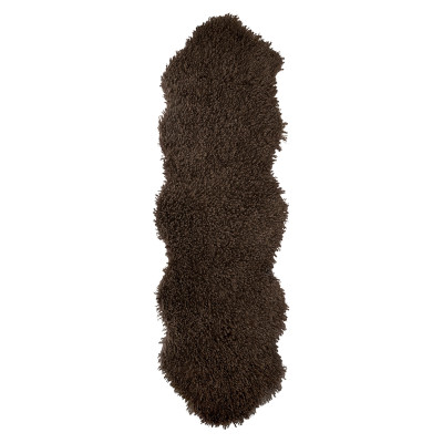 Wooly brown - kunstig dobbelt saueskinn